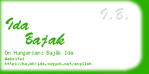 ida bajak business card